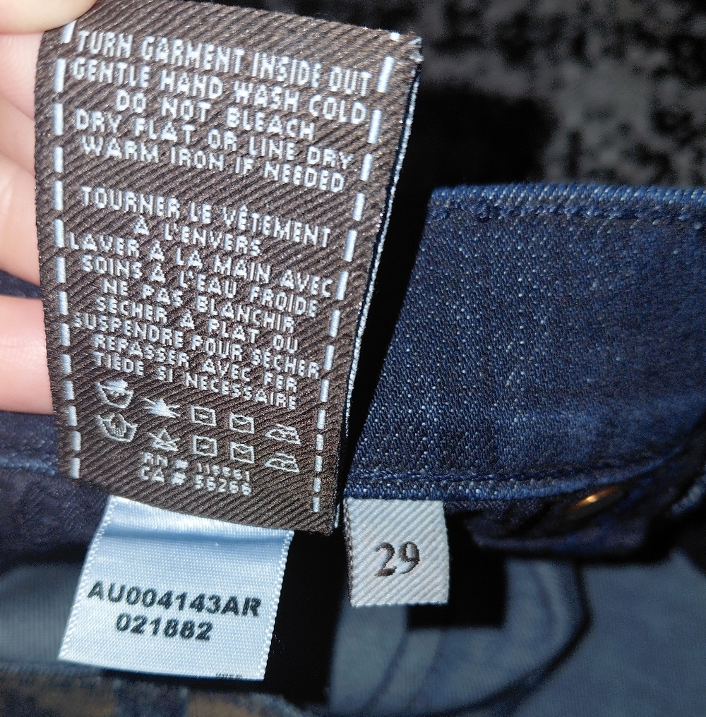 7 For All Mankind Size 29 Floral Metallic Brocade Textured Denim Jeans - Picture 13 of 16